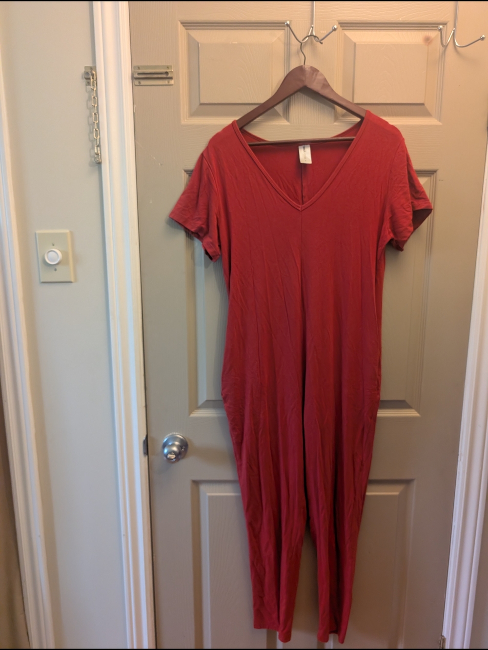 Smash + Tess Rust Red V-Neck Jumpsuit Top